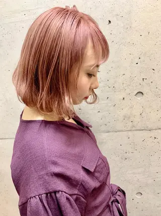 ミディアム カラー パーマ Libre 西野圭一のヘアスタイル