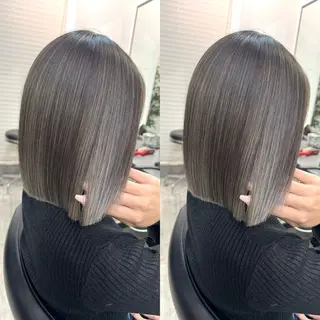 ショート バレイヤージュ ボブ🌈ナツヤのヘアスタイル