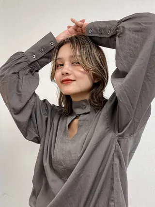 ミディアム パーマ/ボブ/ 佐々木翔のヘアスタイル