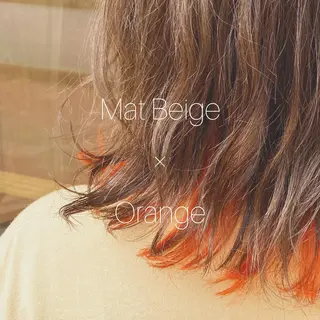 ミディアム カラー 𓅰なかがわ ふみな𓅯のヘアスタイル