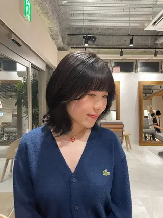 ミディアム カラー 🍐透明感カラー🍐 レイヤーカットのヘアスタイル