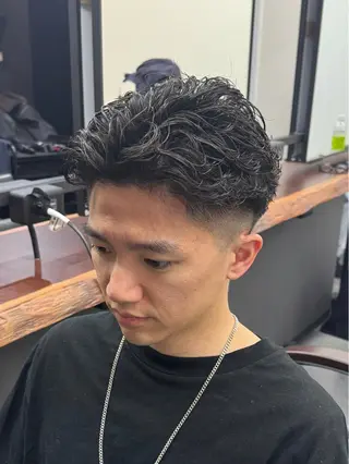 パーマ メンズ 柏メンズカットパーマ NO.1タイチのヘアスタイル