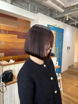 ショート カラー RINNO🌷透明感 カラー/縮毛矯正のヘアスタイル