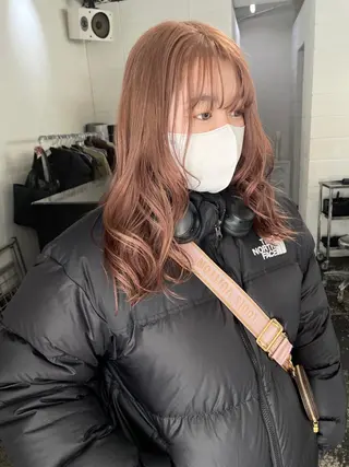 セミロング カラー パーマ ヘアアレンジ メンズ キッズ ネイル マツエク・マツパ アイブロウ 艶ハイトーン/ヘア アレンジAYAKAのヘアスタイル