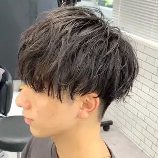 ショート パーマ メンズ 中崎町メンズパーマ/ シャドウ/山下拓実のヘアスタイル