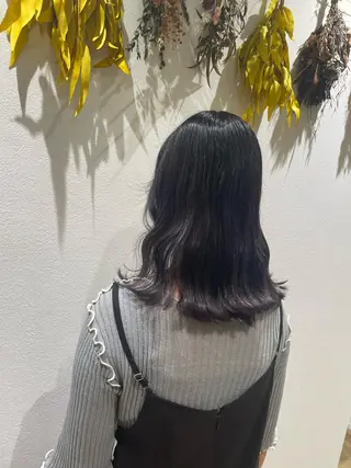 ミディアム カラー hairs BEAU 藤田彩夏のヘアスタイル