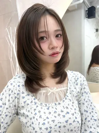 ミディアム 🫧みひろ🫧カット カラーモデル募集のヘアスタイル
