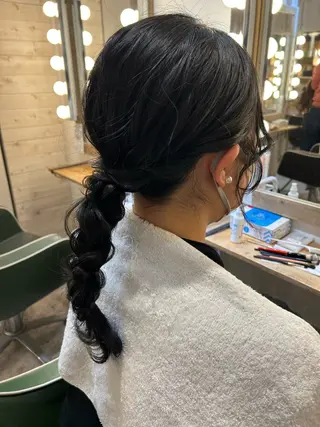 セミロング しみず ゆきのヘアスタイル