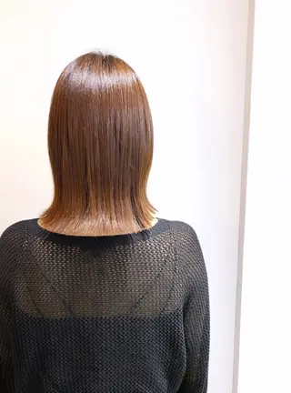 ミディアム カラー パーマ 似合わせ美髪ヘア✨ 天王寺．阿倍野🌈のヘアスタイル