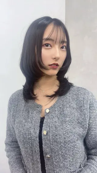 ミディアム ゲンキ /ウルフカットのヘアスタイル