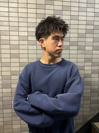 ショート パーマ メンズ 💈メンズ短髪特化 ✂︎伊藤大輝💈のヘアスタイル