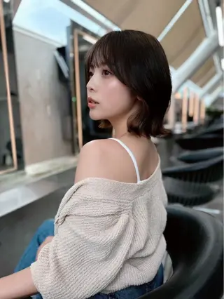 ショート 矯正/艶髪/レイヤー /ボブ/桒山航季のヘアスタイル