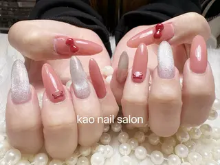 ネイル kao nail マグネット/長さだしのネイルデザイン