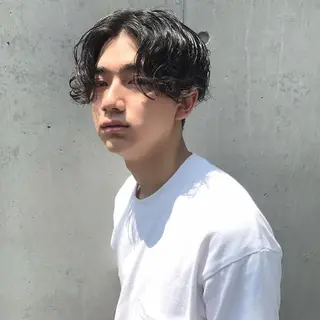 ショート パーマ メンズ 住本 大明のヘアスタイル