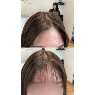 セミロング パーマ 耳つぼ/クロスパーマ /イシグロのヘアスタイル
