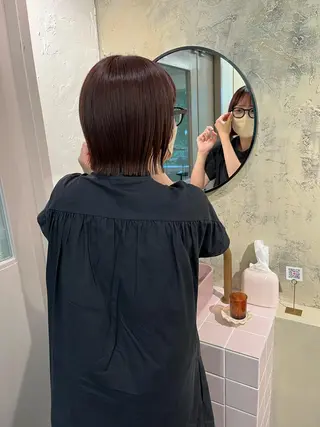 ショート カラー 西山 紗耶香🪽 透明感カラー/ボブのヘアスタイル
