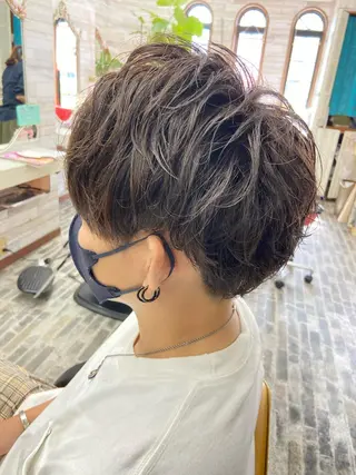 パーマ メンズ 大坪 拓斗のヘアスタイル