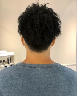 ミディアム カラー 【大人髪】men's パーマ/潤艶髪のヘアスタイル
