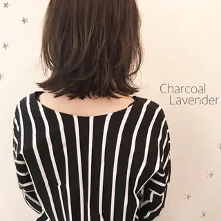 ミディアム カラー 市川 千夏のヘアスタイル