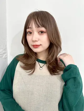 ミディアム mizuki /カットモデル募集のヘアスタイル