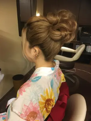 ロング ヘアアレンジ セット&メイク RICK trickのヘアスタイル
