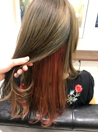 セミロング カラー 髪質改善✨️透明感カ ラー✧*。山下さいみのヘアスタイル