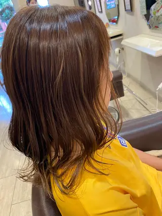 セミロング カラー ヘアアレンジ アンプヘアー  西京極店所属・unpeuhair/ 宮岡　光希のその他イメージ