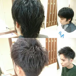 ショート メンズ タッセルボブ× 美髪・髪質改善のヘアスタイル