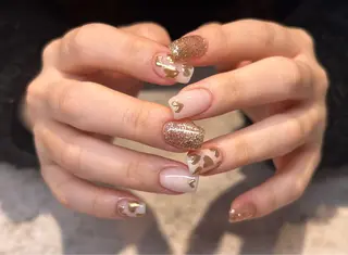 ネイル mellow:ｸﾙﾐ ﹡˖˟༝🎀˖˟ ༝のネイルデザイン