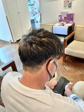 ショート カラー メンズ 秋山知穂🧸縮毛矯正 ショート新越谷南越谷のヘアスタイル