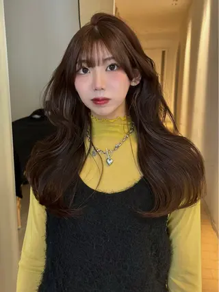 セミロング カラー ヘアアレンジ 札幌クロスパーマ /🎀柴田ひな🎀のヘアスタイル