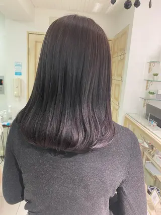 セミロング カラー ヘアアレンジ 透明感カラー 古山 結季🌙🖤のヘアスタイル