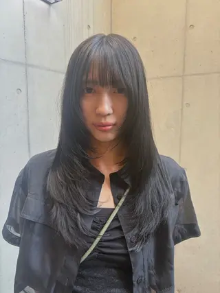 ロング カラー 韓国レイヤー/透明感 カラー/RIN🎀のヘアスタイル