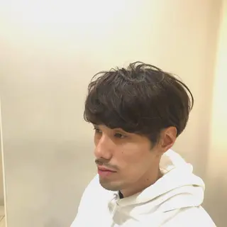 ショート パーマ メンズ 関 沙緒里のヘアスタイル