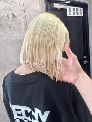 ミディアム カラー SHOTO ハイトー ン/ブロンドカラーのヘアスタイル