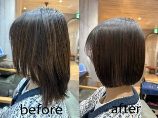 ショート ✨似合わせボブ✨ 縮毛矯正のヘアスタイル