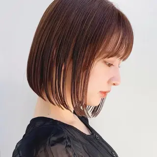 ショート カラー 🌱小顔ヘア/ボブ ミディアム/双葉🌱のヘアスタイル