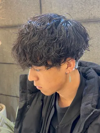 パーマ メンズ 🥇メンズパーマ /縮毛矯正/木村神心のヘアスタイル