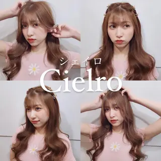 セミロング ブリーチ&エクステ 🥀ケアカラー特化のヘアスタイル