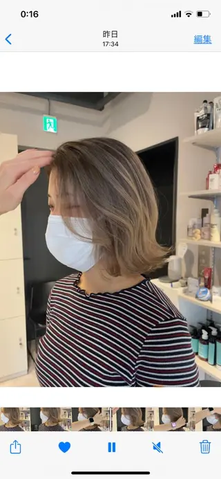 ショート カラー ブリーチ👩🦳/ ✂︎MANAMIのヘアスタイル