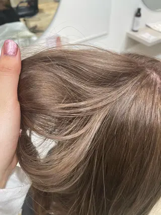ロング カラー ヘアアレンジ 髪質改善カラー&TR 縮毛矯正/弱酸性矯正のヘアスタイル