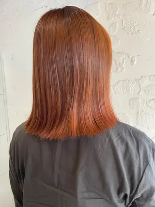 ミディアム カラー ヘアアレンジ satsuki 暖色・ブラウンカラーのヘアスタイル