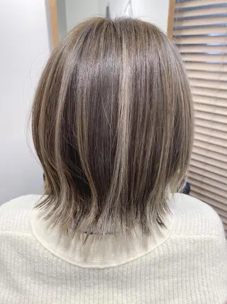 ミディアム カラー ハイライト⭐️上野 高広のヘアスタイル