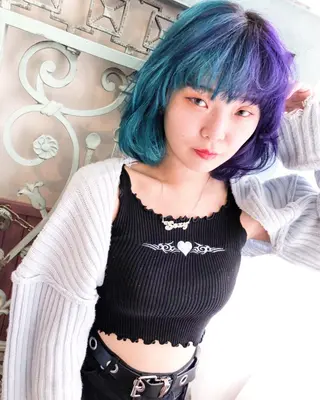 ミディアム カラー パーマ ヘアアレンジ 表参道Lise おおいしおりのヘアスタイル