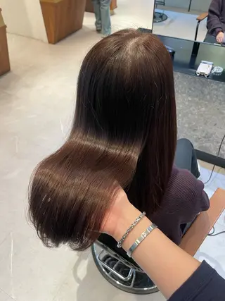 ロング カラー オリーブカラー🫒/ ハッシュカット/みゆのヘアスタイル