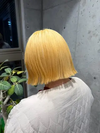ミディアム カラー ヘアアレンジ ボブ×艶カラー 特化・リクト💥のヘアスタイル