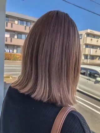 ミディアム カラー 磯部   匠 /顔周りカット/艶髪のヘアスタイル