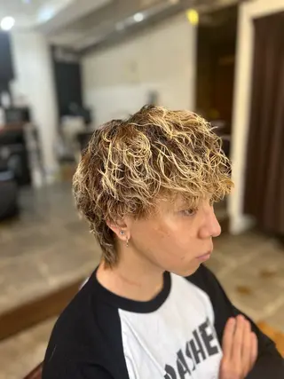 ショート パーマ メンズ メンズパーマ 髪質改善☆有馬のヘアスタイル
