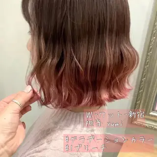ショート カラー パーマ ヘアアレンジ メンズ キッズ ネイル マツエク・マツパ 新宿駅近♡友達とOK 🦋W -ワット -のヘアスタイル