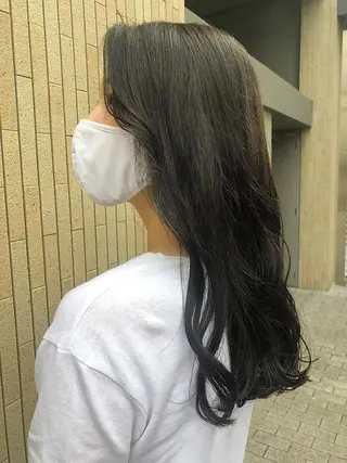 ロング カラー ヘアアレンジ 抜け感ボブ×パーマ |kazaneのヘアスタイル